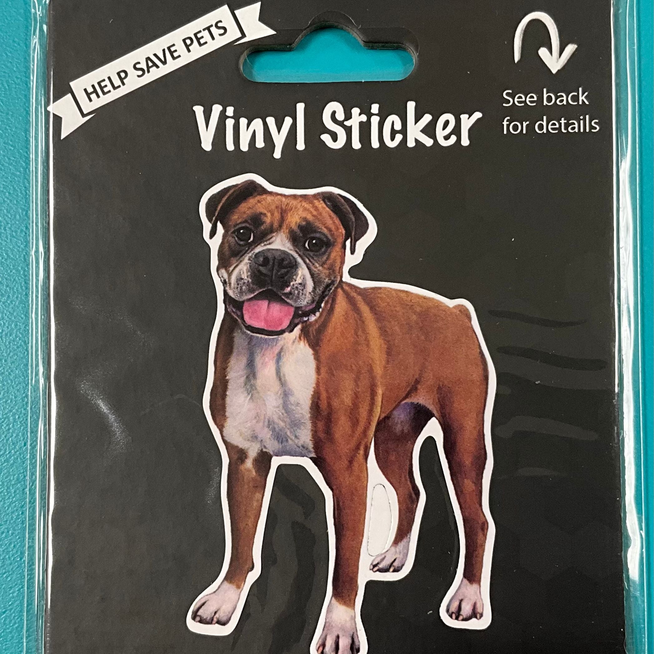 Vinyl Sticker: Boxer, uncropped