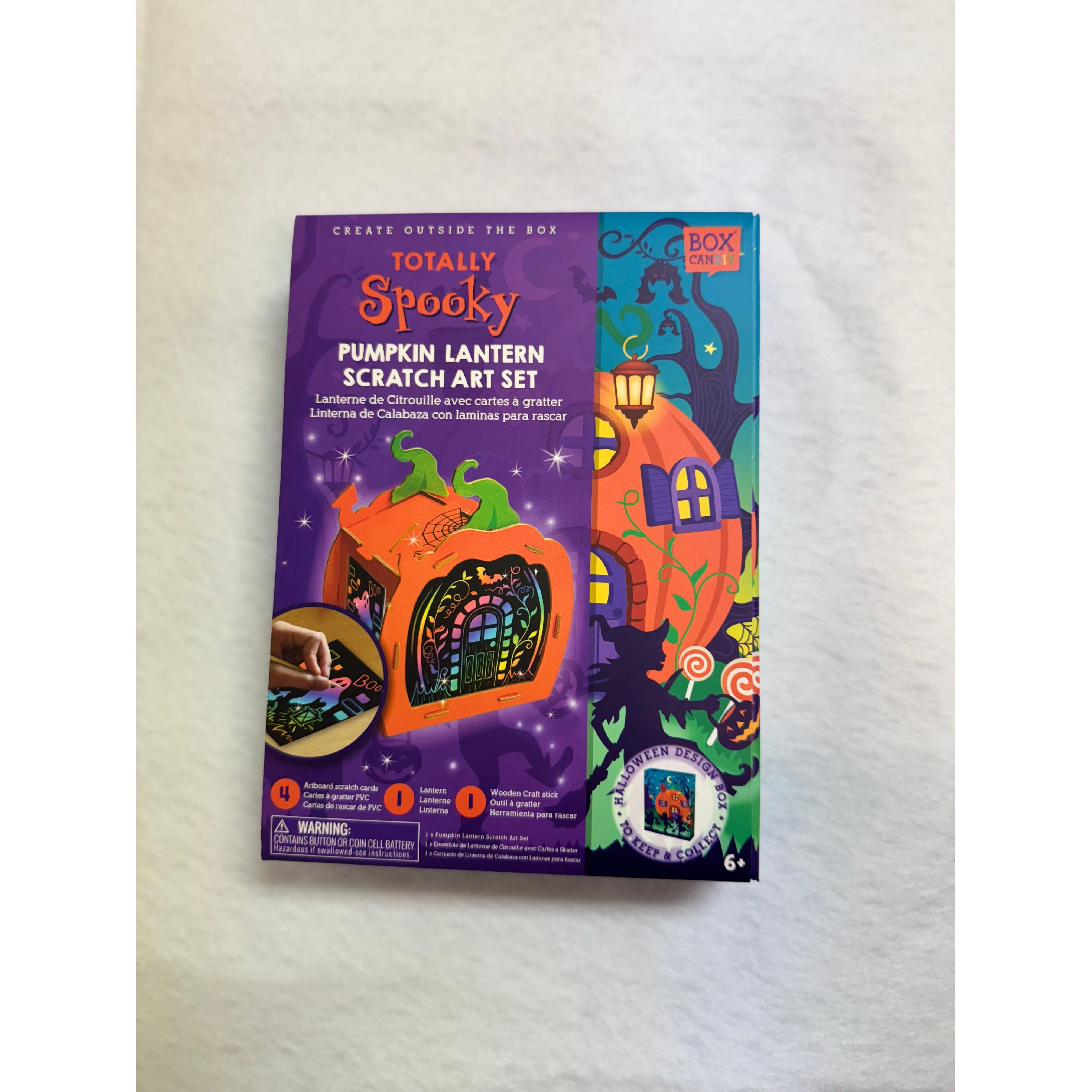 Totally Spooky Pumpkin Lantern Scratch Art Set