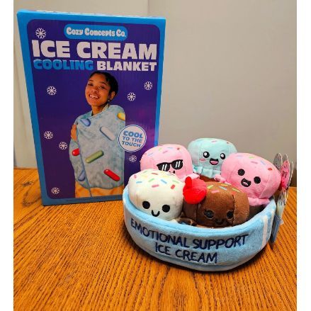 Ice Cream Cooling Blanket & Emotional Support Ice Cream