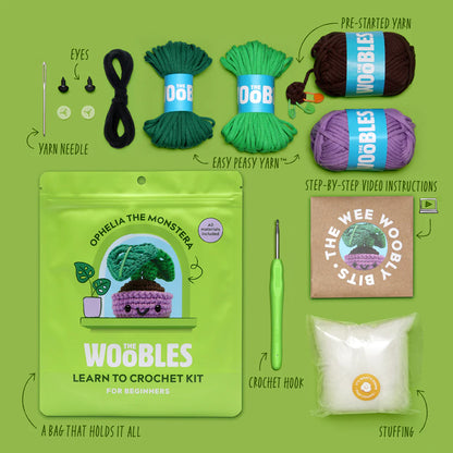 Woobles: Ophelia the Monstera Plant Crochet Kit