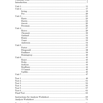 American Literature Short Stories Discovery Guide