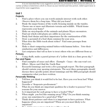 Julie of the Wolves Discovery Guide