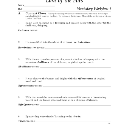 Lord of the Flies Discovery Guide