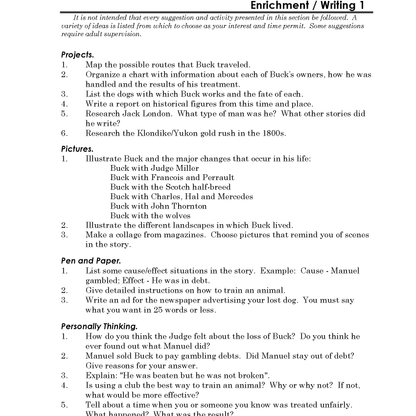 The Call of the Wild Discovery Guide