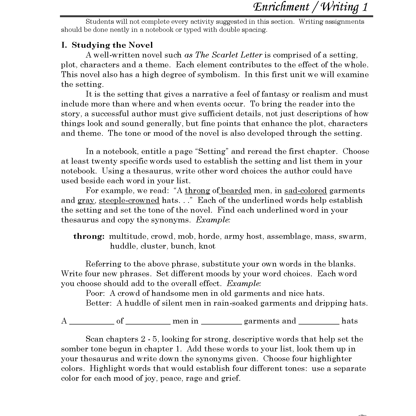 The Scarlet Letter Discovery Guide