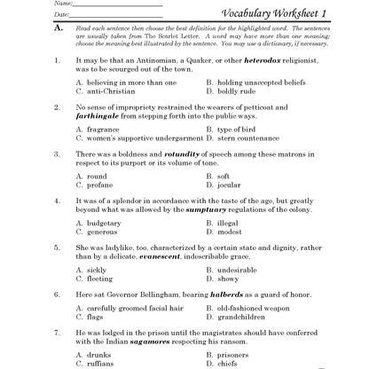 The Scarlet Letter Discovery Guide