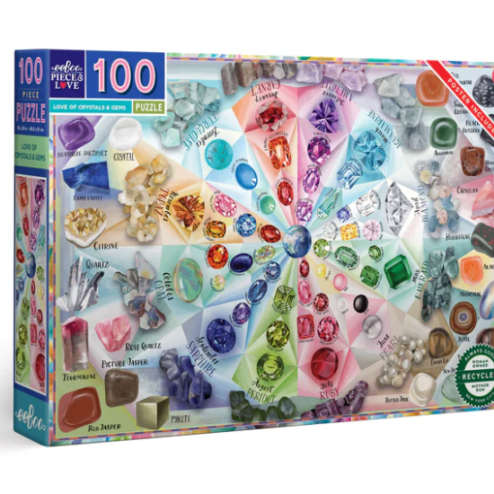 Love of Crystals & Gems 100 Piece Puzzle