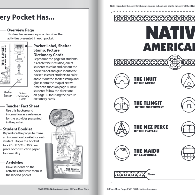 History Pockets: Native Americans Workbook Grades 1-3