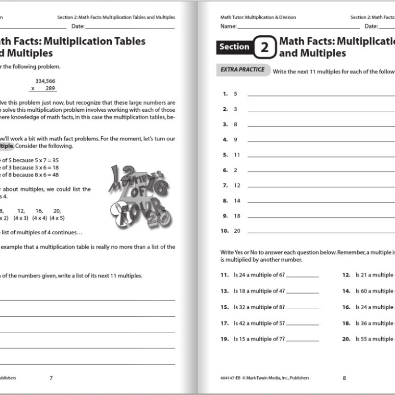 Math Tutor: Multiplication and Division, Ages 9 - 14