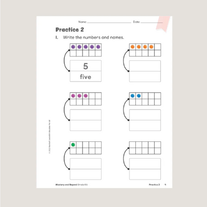 Primary Mathematics Mastery and Beyond KA (2022 Edition) Workbook