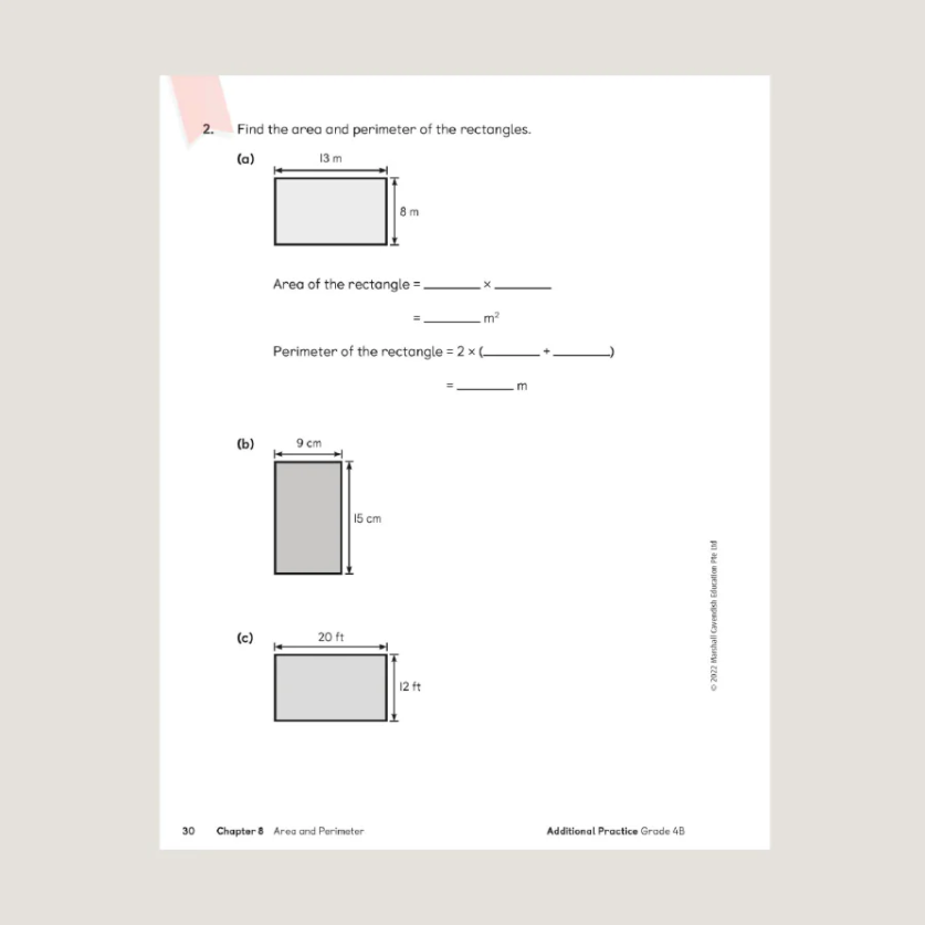 Primary Mathematics Additional Practice 4B Workbook (2022 Edition)