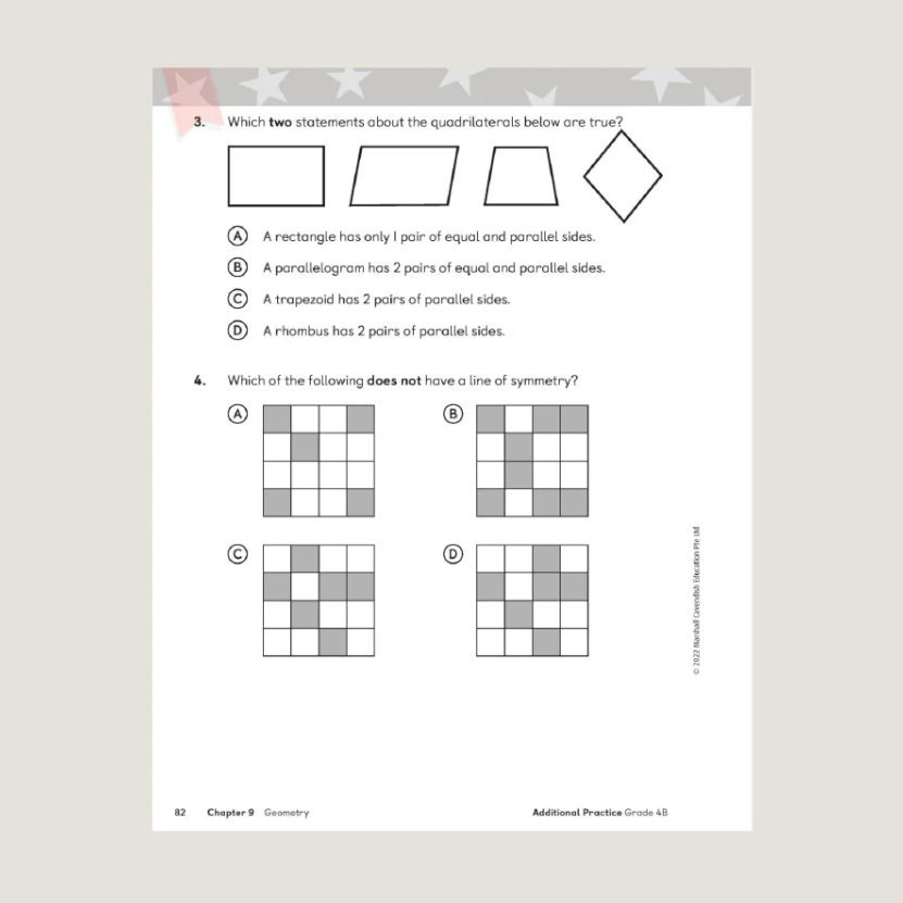 Primary Mathematics Additional Practice 4B Workbook (2022 Edition)