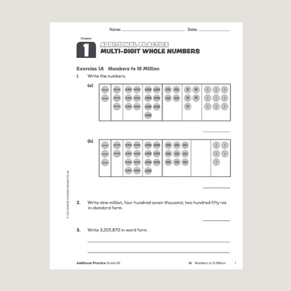 Primary Mathematics Additional Practice 5A (2022 Edition) Workbook