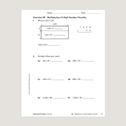 Primary Mathematics Additional Practice 5A (2022 Edition) Workbook