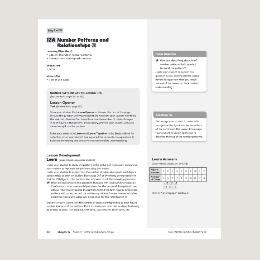 Primary Mathematics Home Instructor’s Guide 5B (2022 Edition)