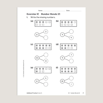 Primary Mathematics Additional Practice 1A Workbook (2022 Edition)
