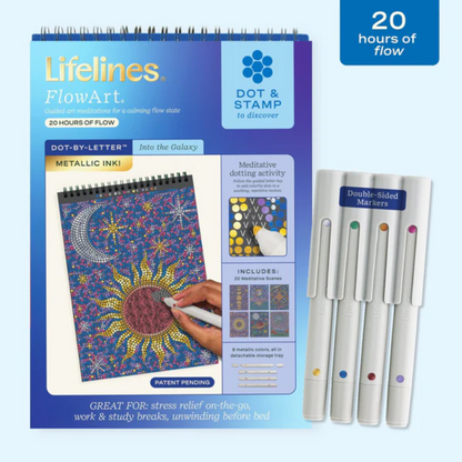 Lifelines FlowArt - Dot-By-Letter, Into the Galaxy - Metallic Ink
