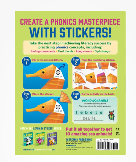 Learn by Sticker: More Phonics