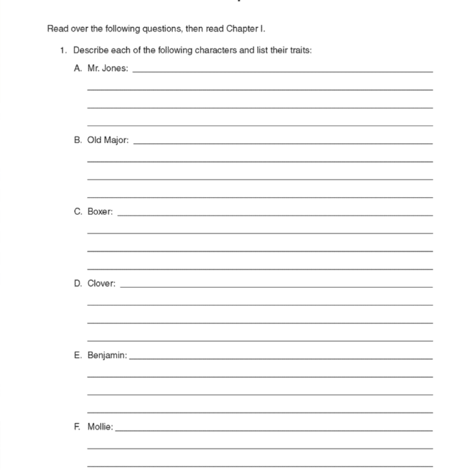 Animal Farm Writing Guide