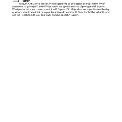 Animal Farm Writing Guide