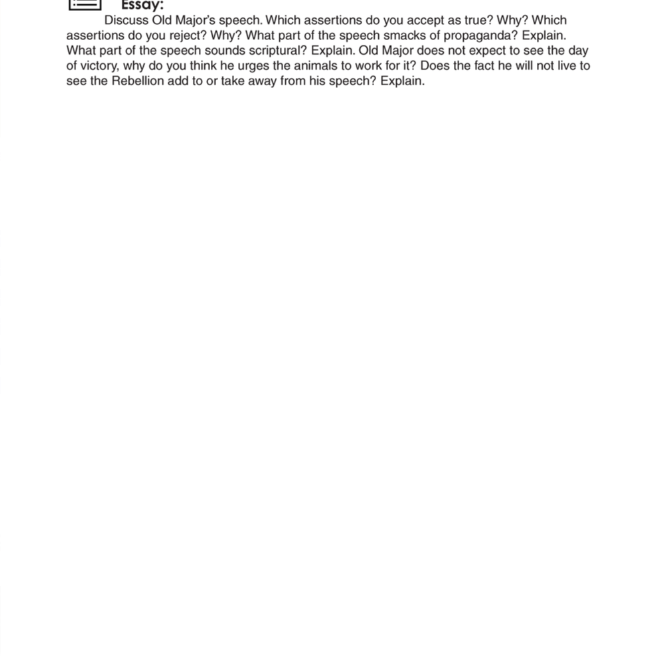 Animal Farm Writing Guide