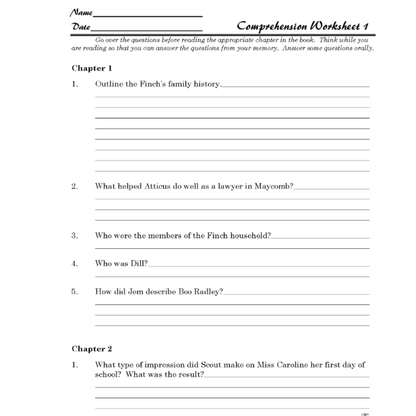 To Kill a Mockingbird Discovery Guide