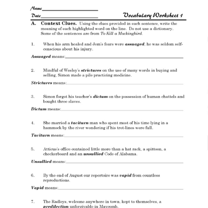 To Kill a Mockingbird Discovery Guide