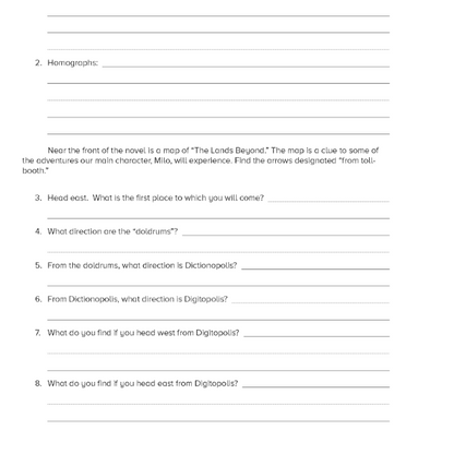 The Phantom Tollbooth Writing Guide