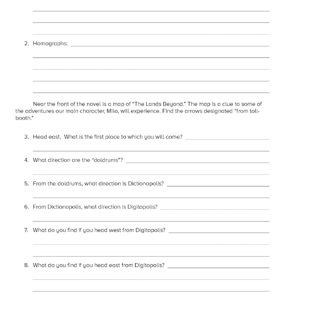 The Phantom Tollbooth Writing Guide