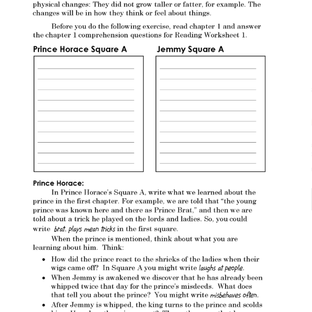 The Whipping Boy Discovery Guide