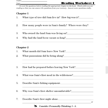 My Side of the Mountain Discovery Guide