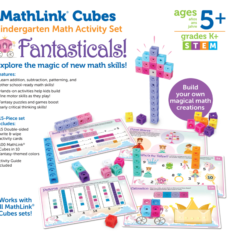 MathLink Cubes Kindergarten Math Activity Set: Fantasticals!