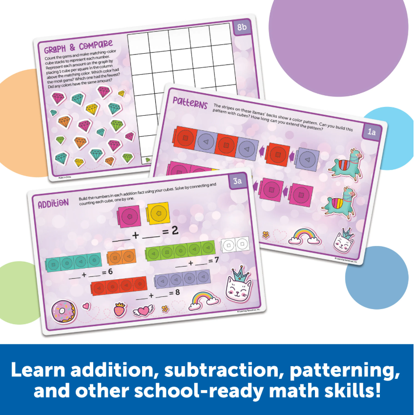 MathLink Cubes Kindergarten Math Activity Set: Mathtastics!