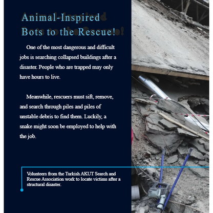 Animal-Inspired Robots Reader Grade 4-8