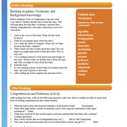 Biomimicry and Medicine Reader Grade 4-8