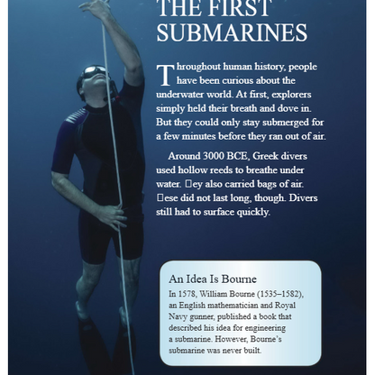 Submarines and Submersibles Reader Grade 4-8