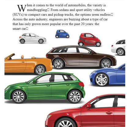 Smart Cars Reader Grade 4-8