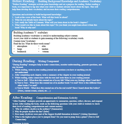 Sky Jumpers Reader Grade 4-8