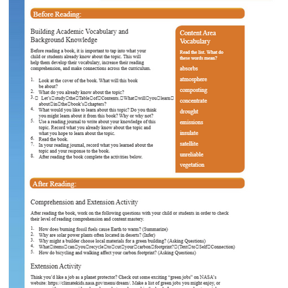 Planet Protection Reader Grade 4-8