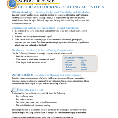 Estuary Animals Reader Grade 3-6