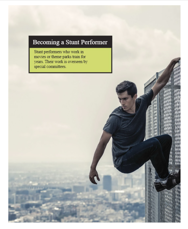 Stunt Performers Reader Grade 4-8