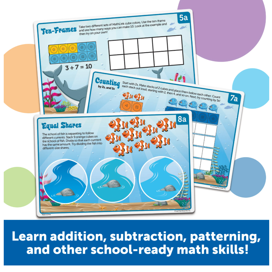 MathLink Cubes Kindergarten Math Activity Set: Sea Adventure!