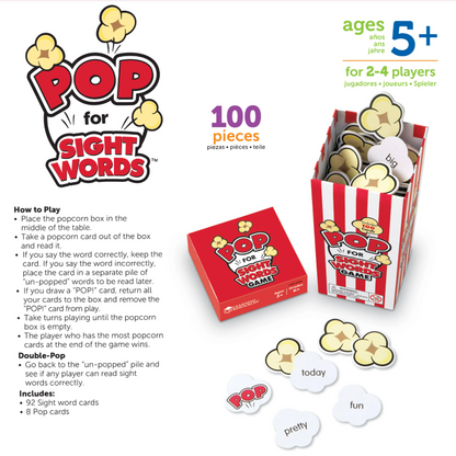 Pop For Sight Words Game