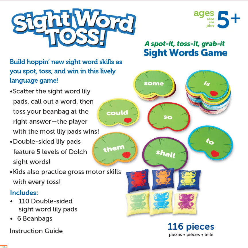 Sight Words Toss Game