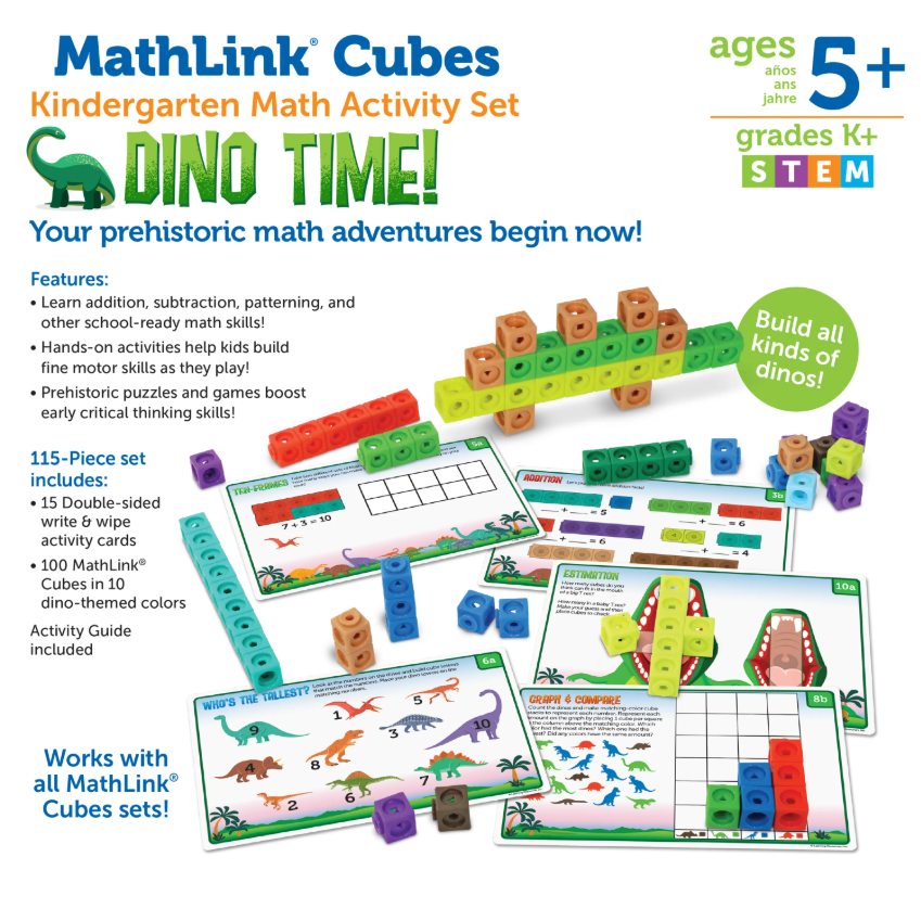 Dino Time Mathlink Cubes Activity Set