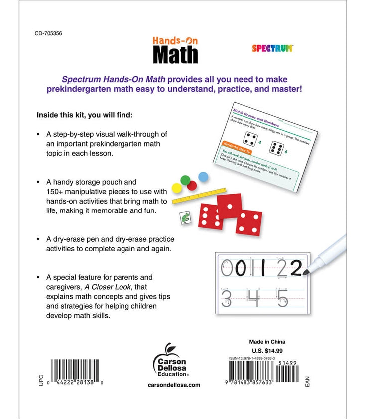 Spectrum: Hands-On Math Pre-K