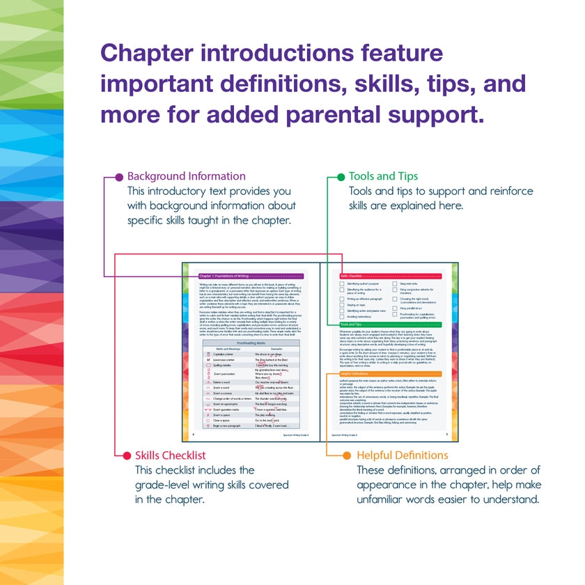 Spectrum: Writing Workbook, Grade 8