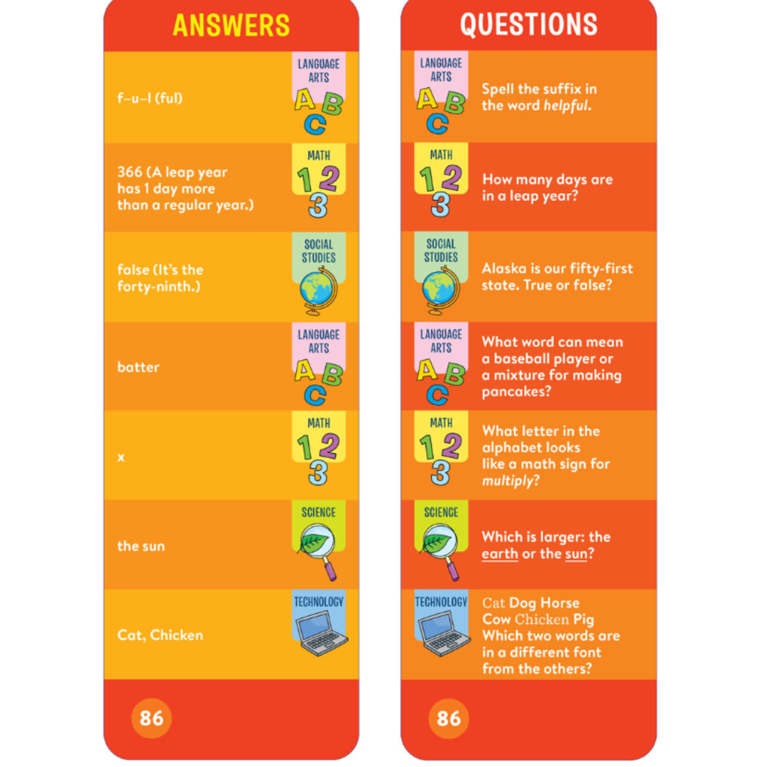Brain Quest 2nd Grade Smart Cards Revised 5th Edition