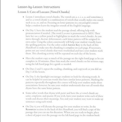 Spelling You See Level F: Ancient Achievements Instructor's Handbook (Old Edition)
