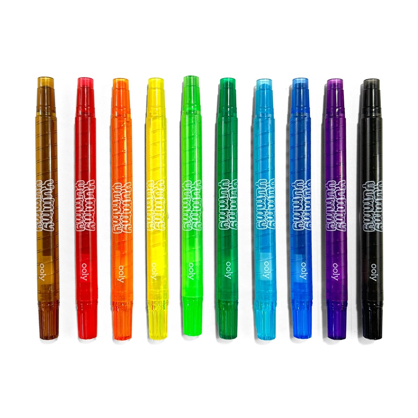 Yummy Yummy Scented Twist-Up Crayons - Set of 10